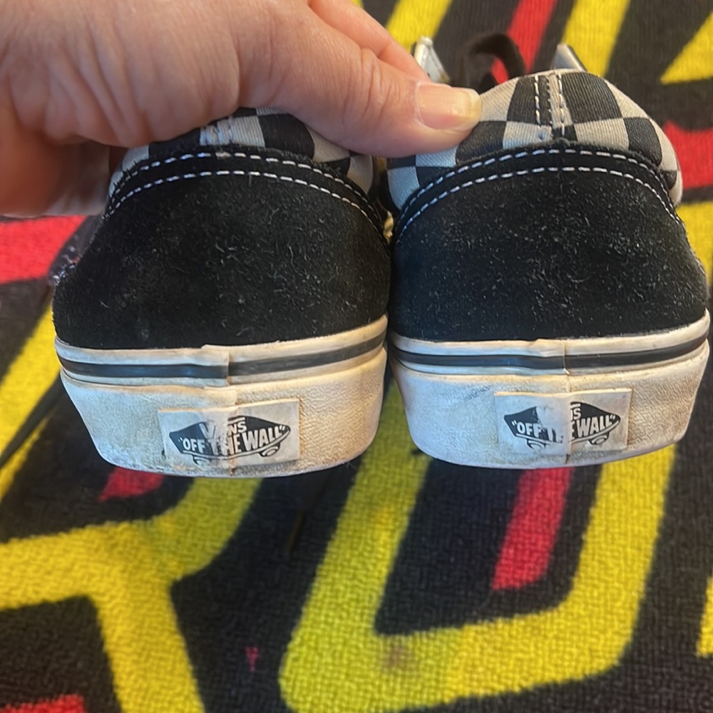 Vans black checkered suede size 9 - Picture 2 of 7